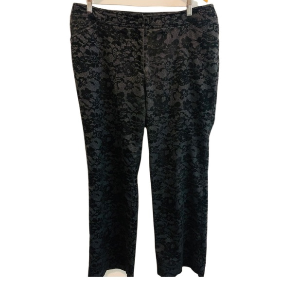 Vintage 90s-Y2K- Black Lace Wide Leg Jeans.Grunge - Picture 2 of 15